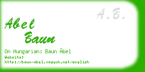 abel baun business card