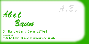 abel baun business card